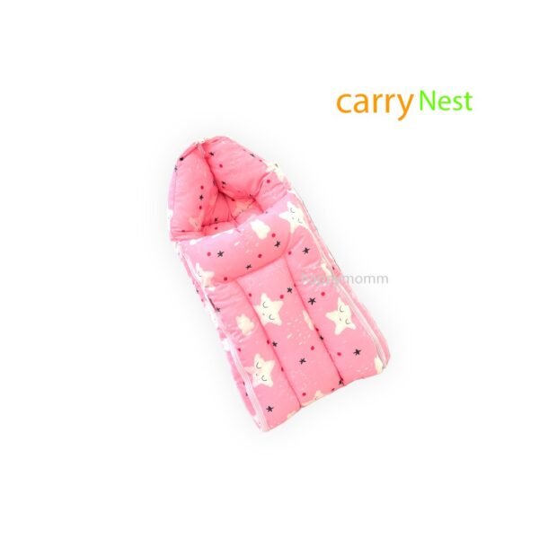 Carry Nest – Cotton Baby Nest cum Bed  - Pink