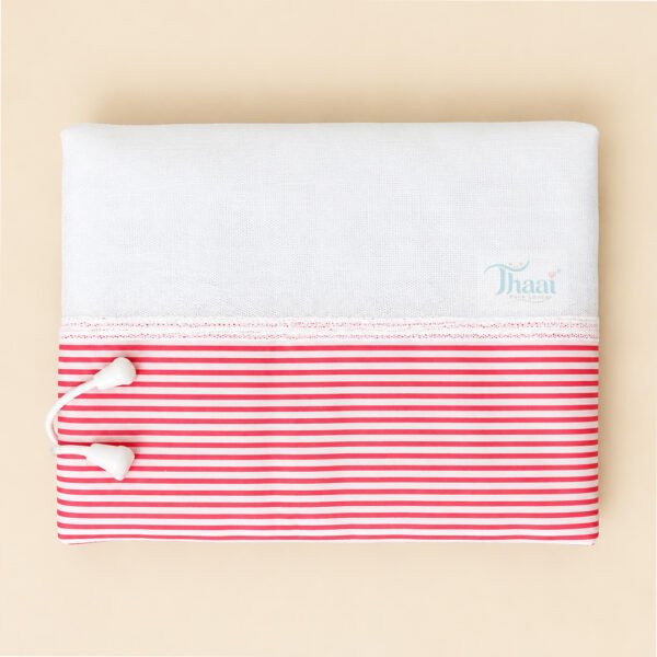 Mosquito Net For Thottil -Tomato Red Stripes