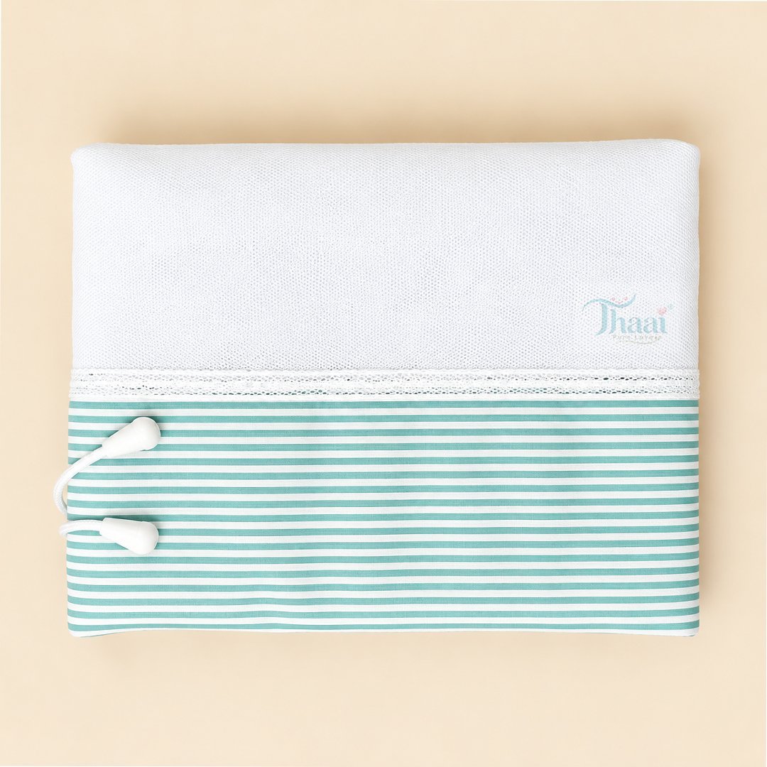 Mosquito Net For Thottil -Electric Blue Stripes